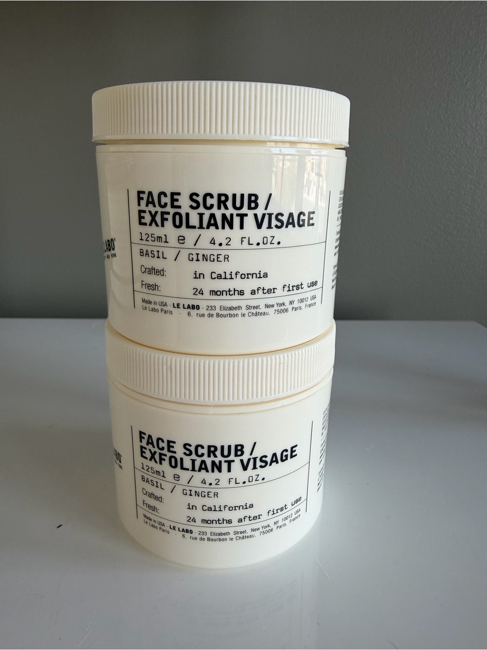 Le Labo White Face Scrub Jar Duo